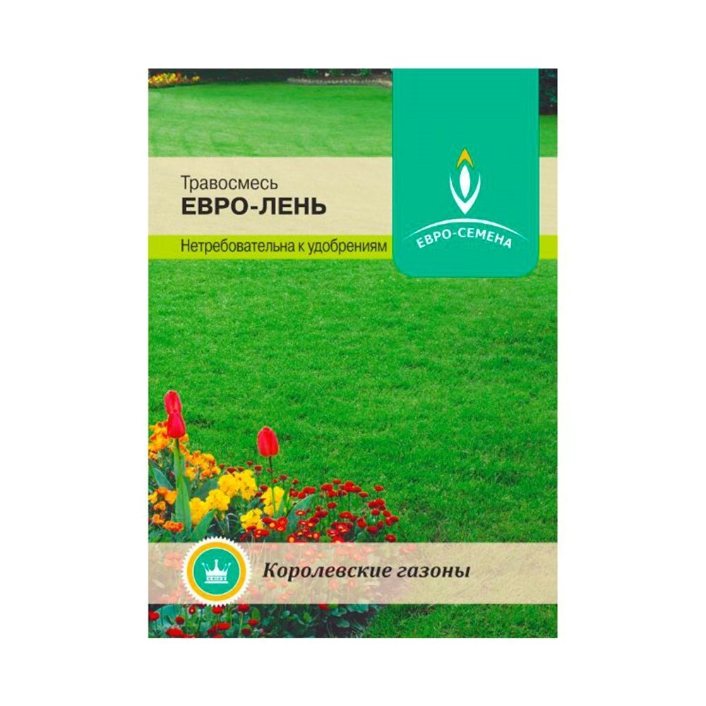 Газонная трава для дачных участков и загородных домов отдыха, не требовательная в уходе, Семена "Евро-Лень", 250гр F0000010912 - фото 64097
