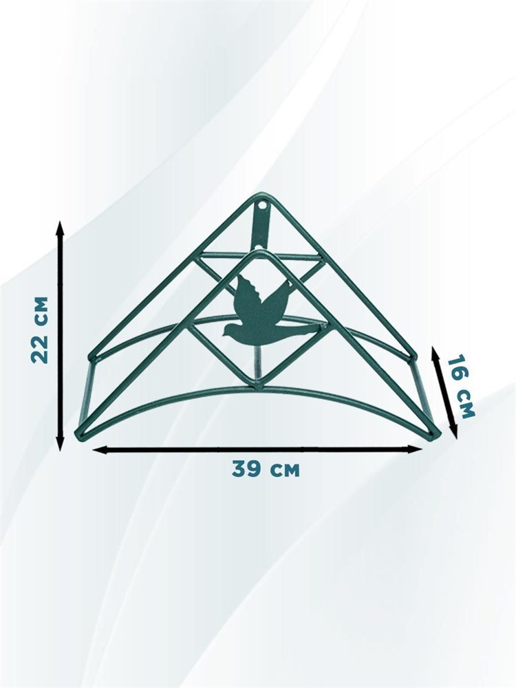 Кронштейн для садового шланга металлический зеленый, Колибри HITSAD 802-012Gr 802-012Gr - фото 64580