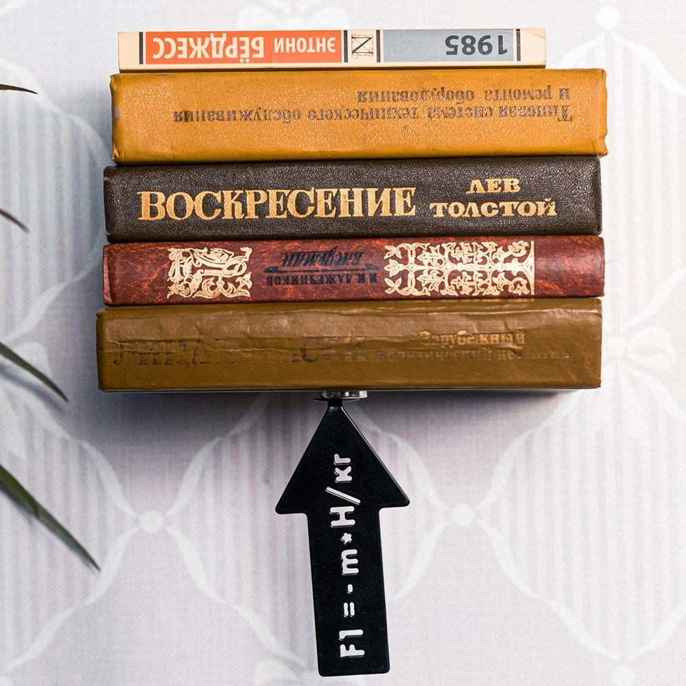 Полка настенная для книг металлическая со скрытым креплением, IRONDECOR 705-054B 705-054B - фото 68546