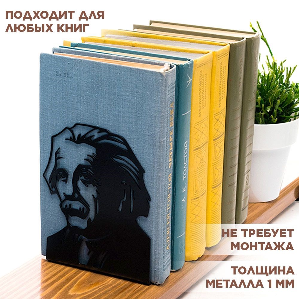 Комплект двух ограничителей для книг Эйнштейн с формулой IRONDECOR 705-020B 705-020B - фото 68688