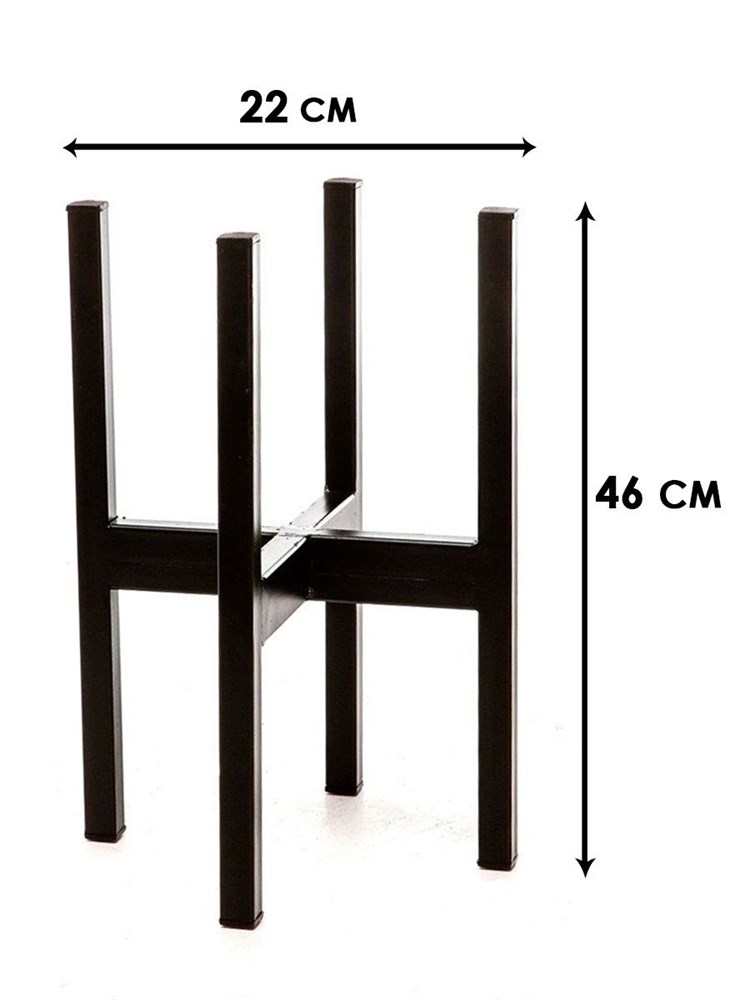Подставка для комнатных растений металлическая черная, Лофт HITSAD 66-204 66-204 - фото 69948