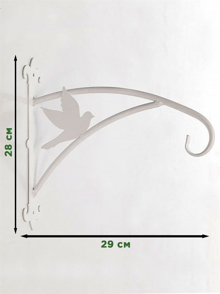 Кронштейн настенный для подвесного цветочного кашпо Птица HITSAD 201-036W 201-036W - фото 69980