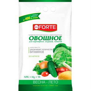 Удобрение для томатов, огурцов, картофеля и других овощей, комплексное без нитратов, БОНА ФОРТЕ 2,5кг