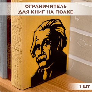 Ограничитель на книжной полке металлический чёрный, Эйнштейн IRONDECOR 705-014B 705-014B