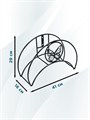 Кронштейн для садового шланга кованый чёрный Бабочка, держатель для садовых инструментов, HITSAD 802-004B 802-004B - фото 64593