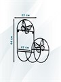 Кронштейн кованый для садового шланга декоративный настенный чёрный HITSAD Бабочки 802-014B 802-014B - фото 64892