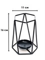 Подсвечник металлический Лофт под одну свечу чёрный, декор для дома, HITSAD 607-45-B 607-45-B - фото 65307