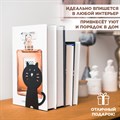 Держатель для книг на полке металлический чёрный, Котик IRONDECOR 705-009B 705-009B - фото 65882