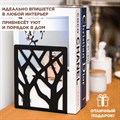 Подставка для книг на полке металлическая чёрная, Деревья IRONDECOR 705-002B 705-002B - фото 66045