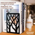 Держатель для книг на полке металлический чёрный, Ветви IRONDECOR 705-008B 705-008B - фото 67333