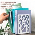 Держатель для книг на полке металлический белый, Ветви IRONDECOR 705-008W 705-008W - фото 67342