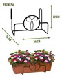 Кронштейн для цветов, балконный держатель кашпо кованный металл HiTSAD 51-027 51-027 - фото 69147