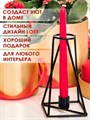 Подсвечник для столовой свечи металлический чёрный, декор для интерьера HITSAD Loft 607-58-B 607-58-B - фото 69343