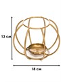 Подсвечник под одну свечу металлический Сфера золотая, декор для интерьера HITSAD Loft 607-43-G 607-43-G - фото 69364