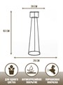 Подставка для цветов напольная металлическая черная, цветочница Лофт HITSAD 66-403 66-403 - фото 69672