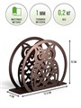 Салфетница для бумажных салфеток металлическая коричневая Сова HITSAD 703-007Br 703-007Br - фото 70662