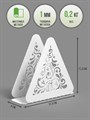 Салфетница для бумажных салфеток металлическая белая Елочка HITSAD 703-008W 703-008W - фото 70686