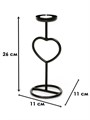 Подсвечник для свечей металлический настольный чёрный HITSAD 607-11-B 607-11-B - фото 70938