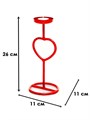 Подсвечник для свечей металлический настольный красный HITSAD 607-11-R 607-11-R - фото 70947