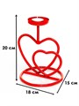 Подсвечник для свечей металлический настольный красный HITSAD 607-23-R 607-23-R - фото 70987